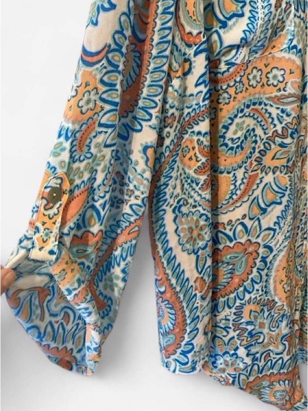 Ruby Rd. Brand Colorful Paisley Button-Front Blouse - Picture 5 of 6
